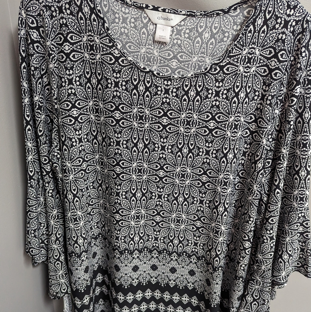 CJ Banks 3/4 Sleeve Top
